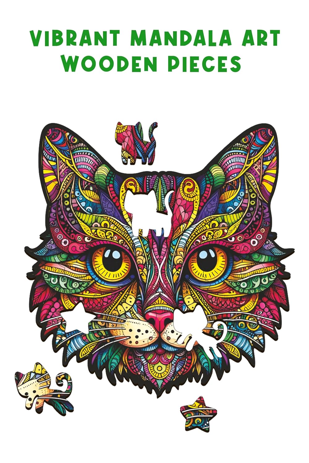 Webby Cat Jigsaw Puzzle | Majestic Colorful Animal toy (25 pieces)