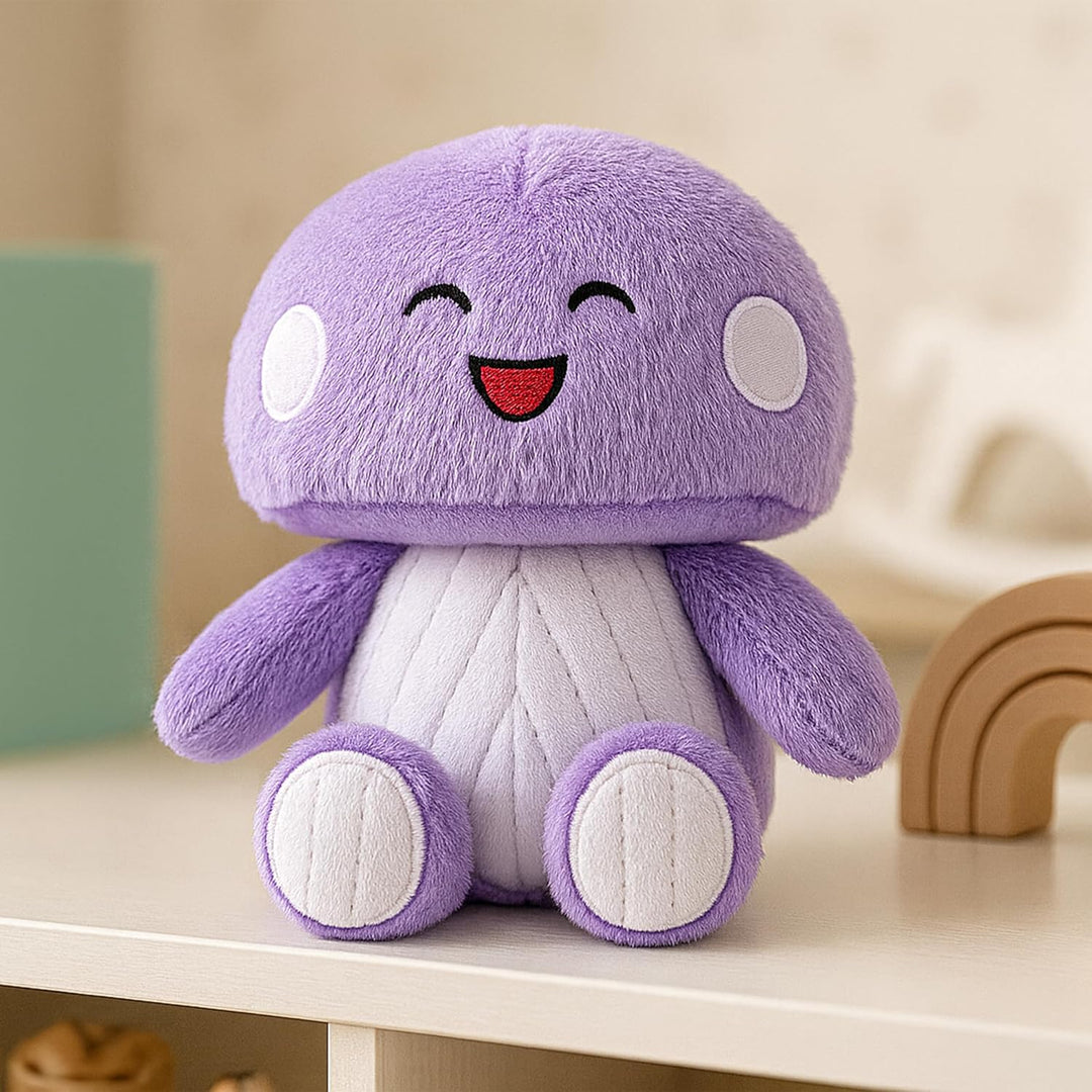 Webby Plush Mushroom Warm Soft Toy | Microwavable for Warmth | Microwavable Soft Toy | Lavender-Scented | Stress Relief Stuffed Toys for Toddler, Kids and Adults (Purple)