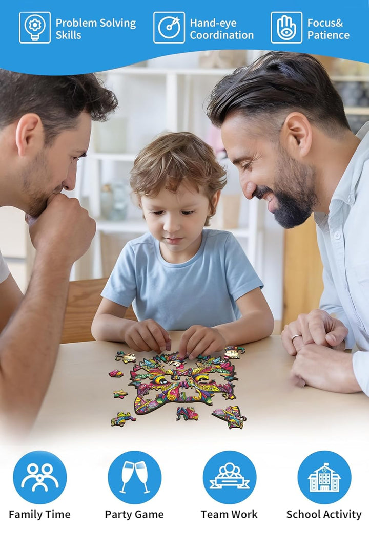 Webby Cat Jigsaw Puzzle | Majestic Colorful Animal toy (25 pieces)