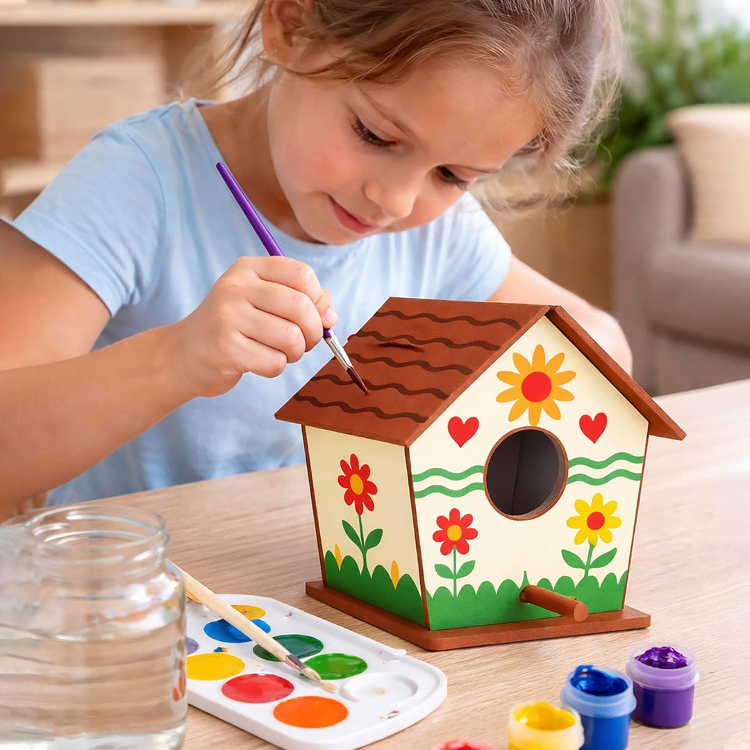 Webby Wooden DIY Paint Bird House Art and Craft Toy