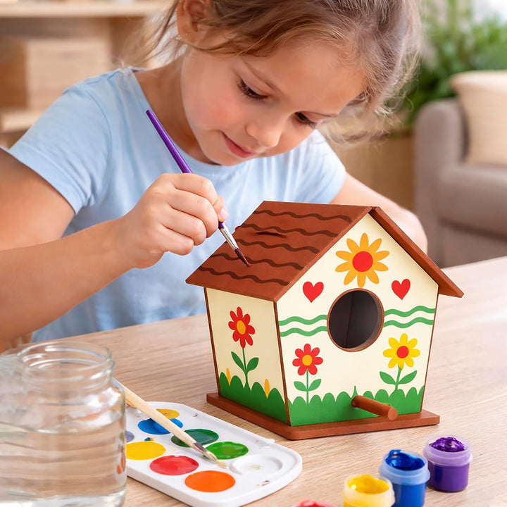 Webby Wooden DIY Paint Bird House Art and Craft Toy