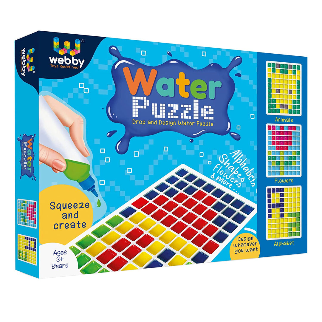 Webby DIY Art and Craft Drop and Design Water Puzzle with Tray