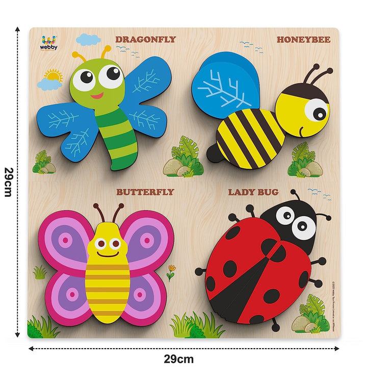 Webby Learning Insects Wooden Puzzle
