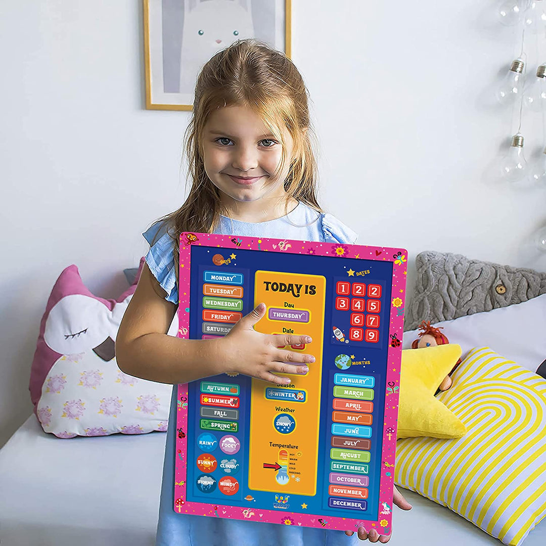 Webby Educational Magnetic Calendar Preschool and Montessori Classroom (44 Pcs)