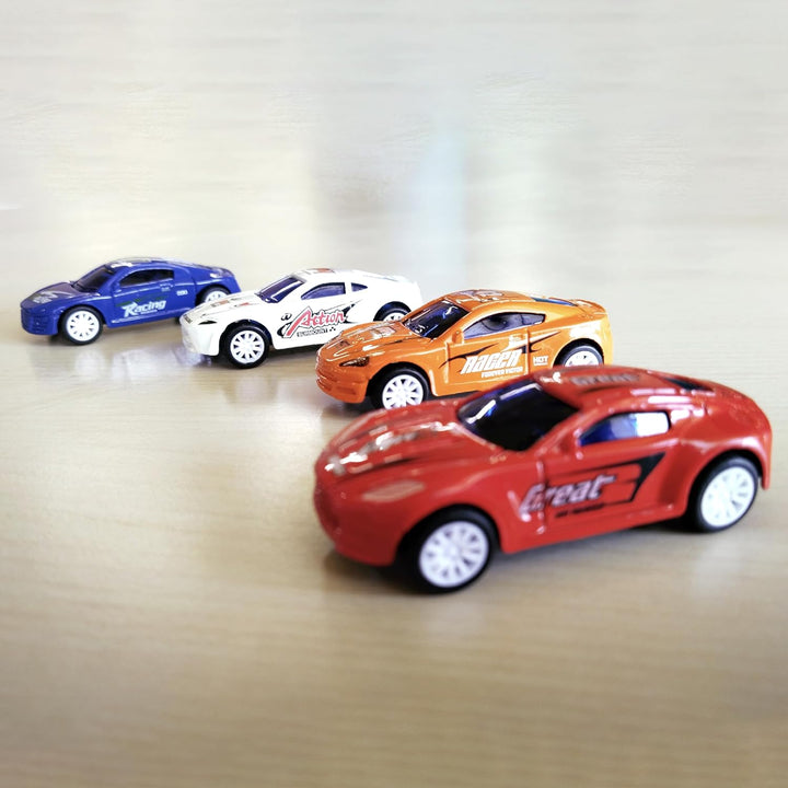 Webby Sports Mini Pullback Metalic Car- Pack of 4