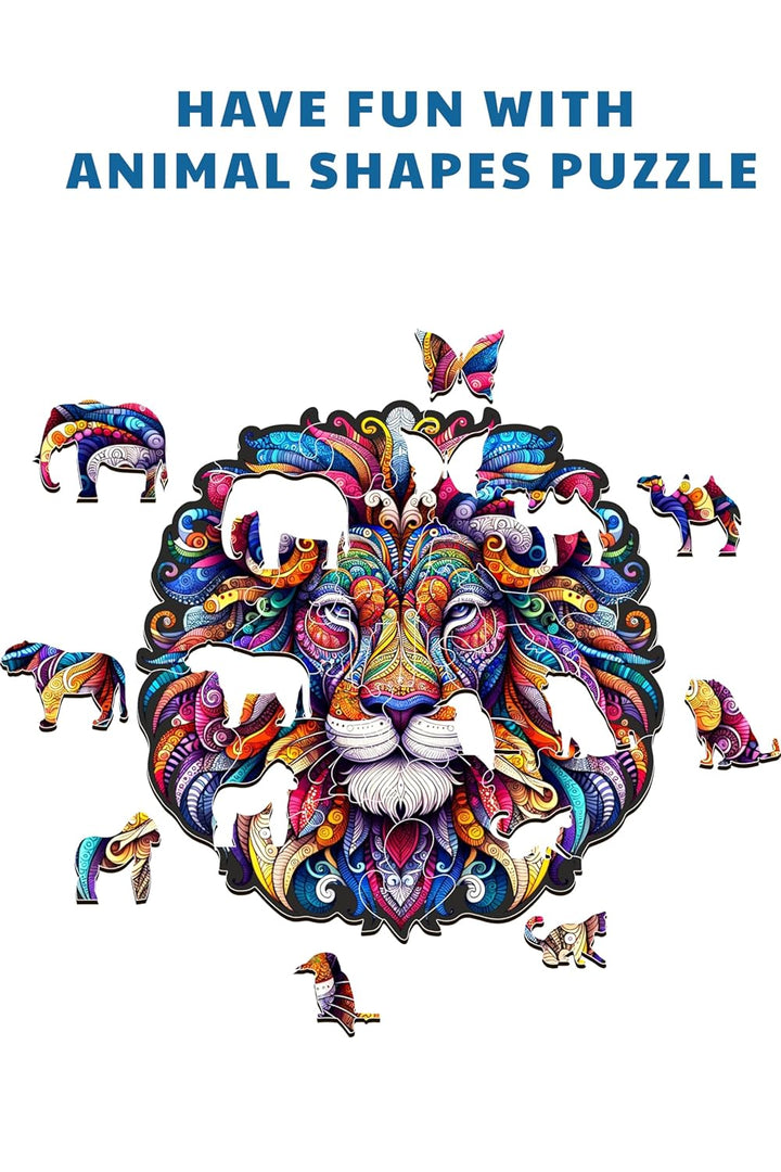 Webby Lion King Jigsaw Puzzle | Majestic  Wooden Puzzle (30 pieces)
