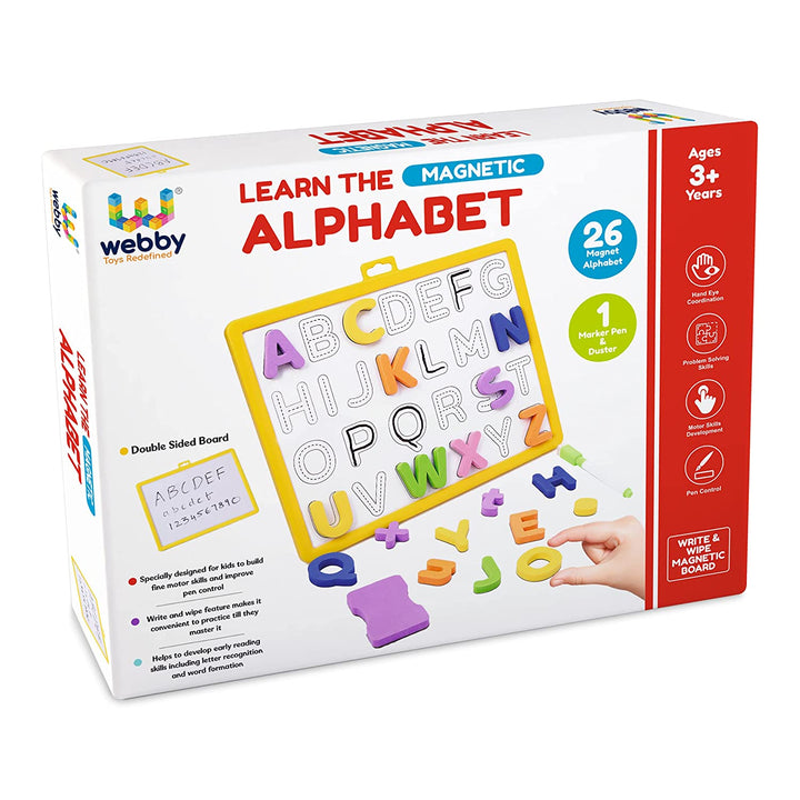 Webby Magnetic Alphabets and Numbers with Double Sided Board