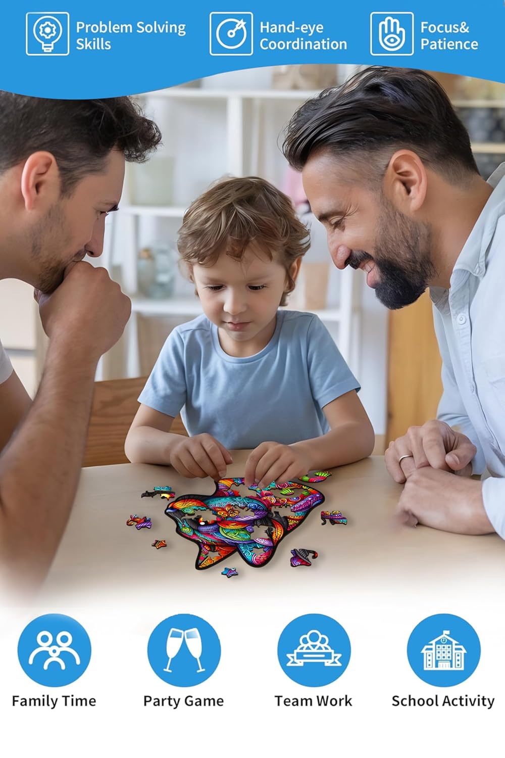 Webby Majestic Cat Wooden Jigsaw Puzzle Toy for Kids & Adults (22 pieces)