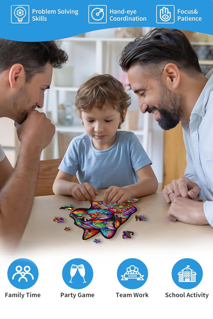 Webby Majestic Cat Wooden Jigsaw Puzzle Toy for Kids & Adults (22 pieces)