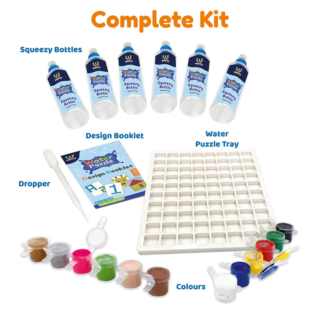Webby DIY Art and Craft Drop and Design Water Puzzle with Tray