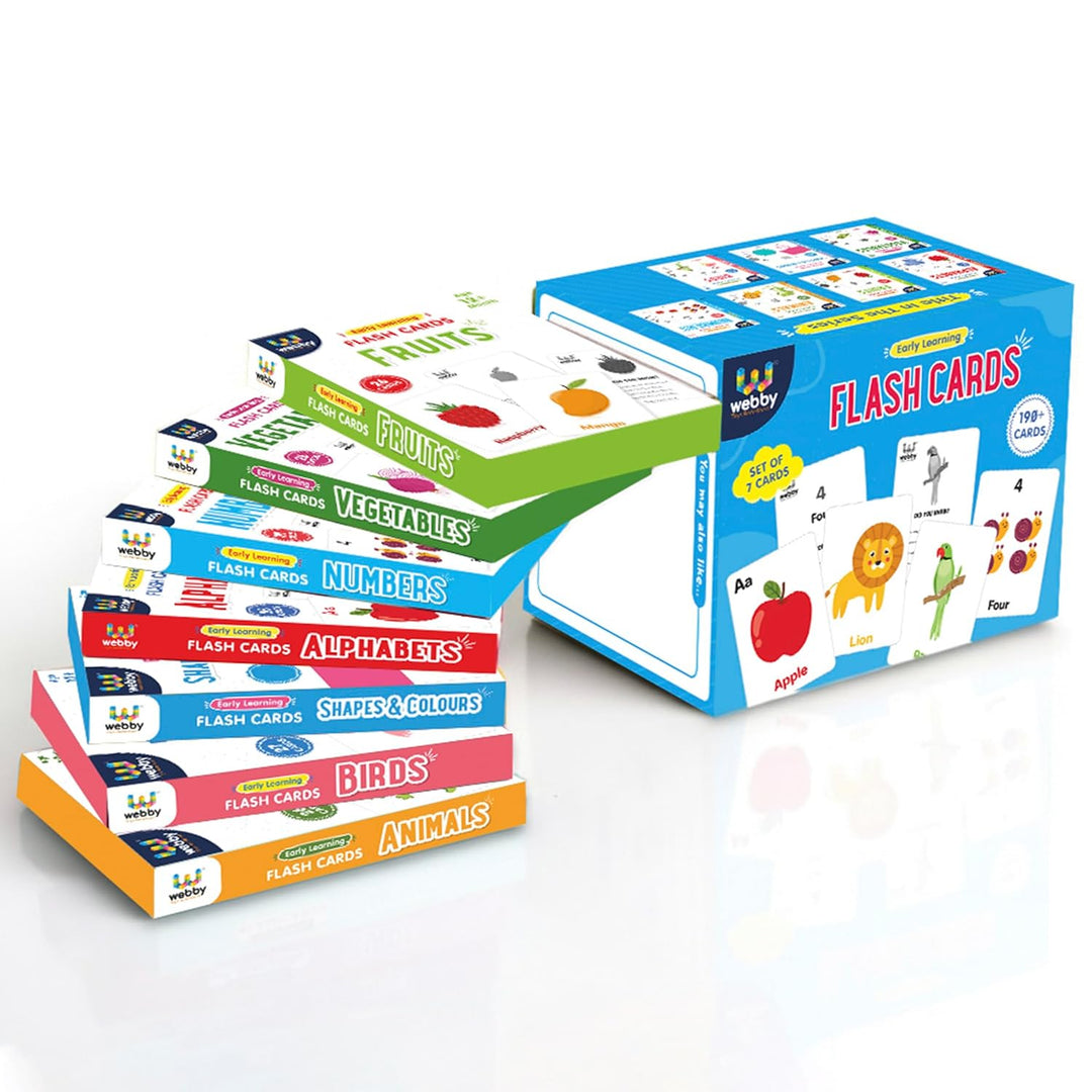 Webby Set of 7 Early Learning Flash Cards