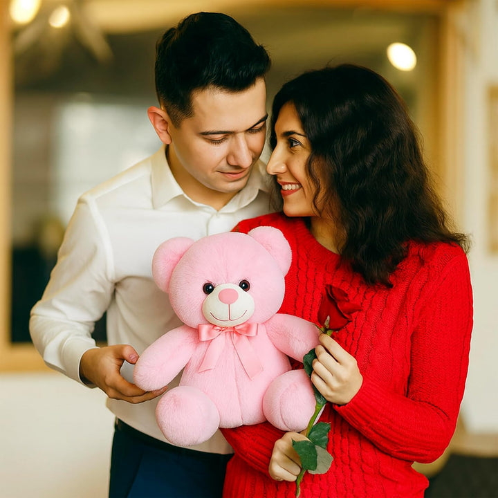 Webby Plush Cute Teddy Bear Soft Toys | Birthday | Valentine Gift for Girls, Wife, Girlfriend, Boyfriend, Husband | Stuffed Animal for Kids and Adults (Dual Tone Colour)