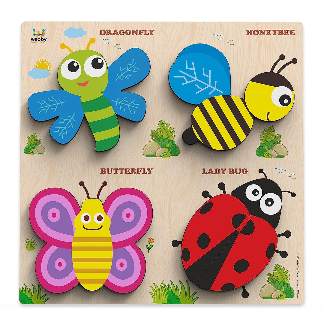 Webby Learning Insects Wooden Puzzle