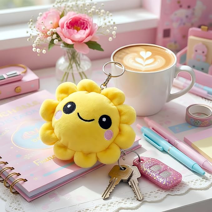 Webby Plush Sunflower Soft Toy with Keychain