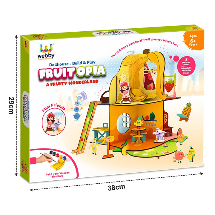 Webby Fruit Themed Double Storey Dollhouse for Girls and Boys
