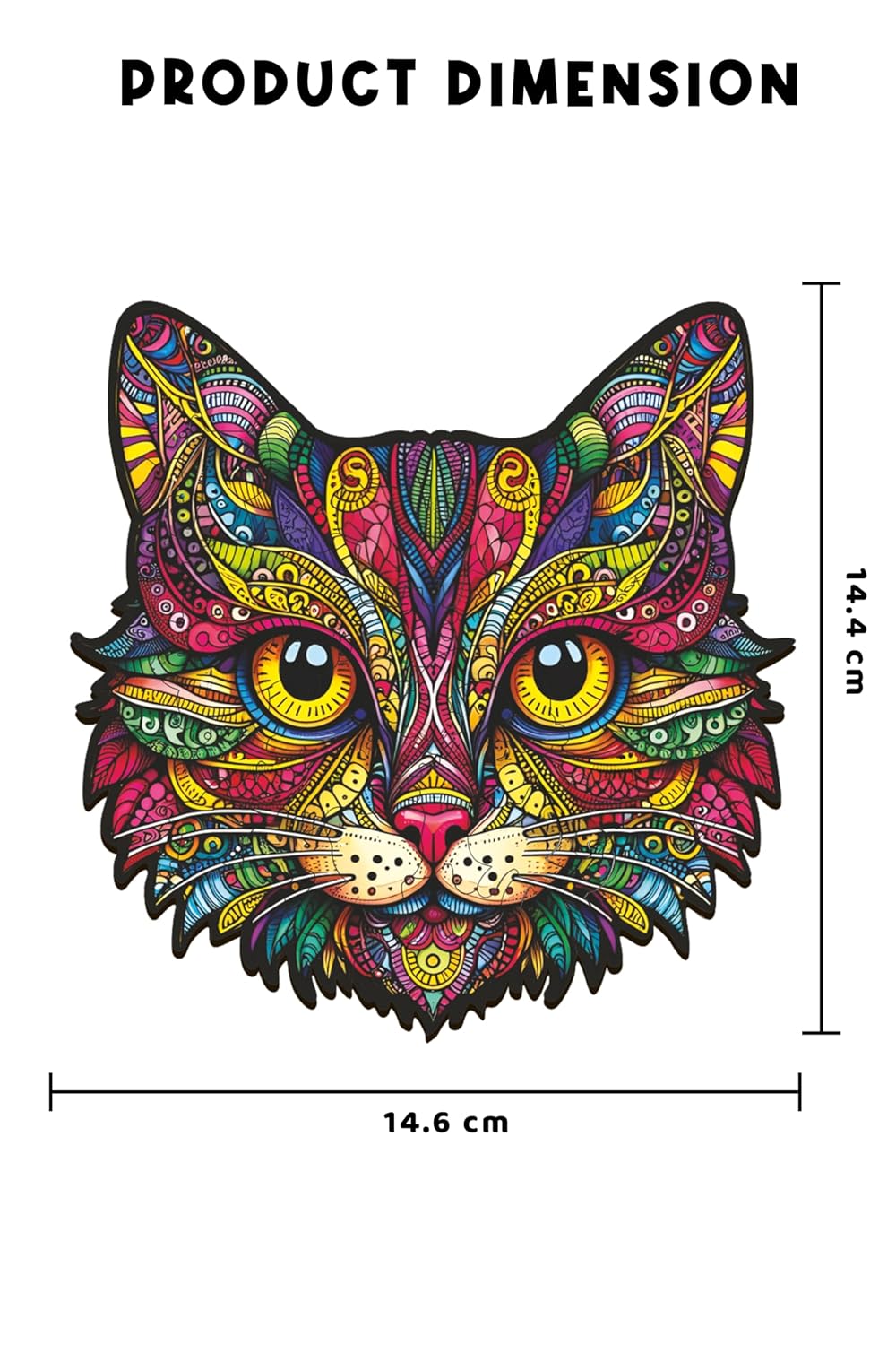 Webby Cat Jigsaw Puzzle | Majestic Colorful Animal toy (25 pieces)