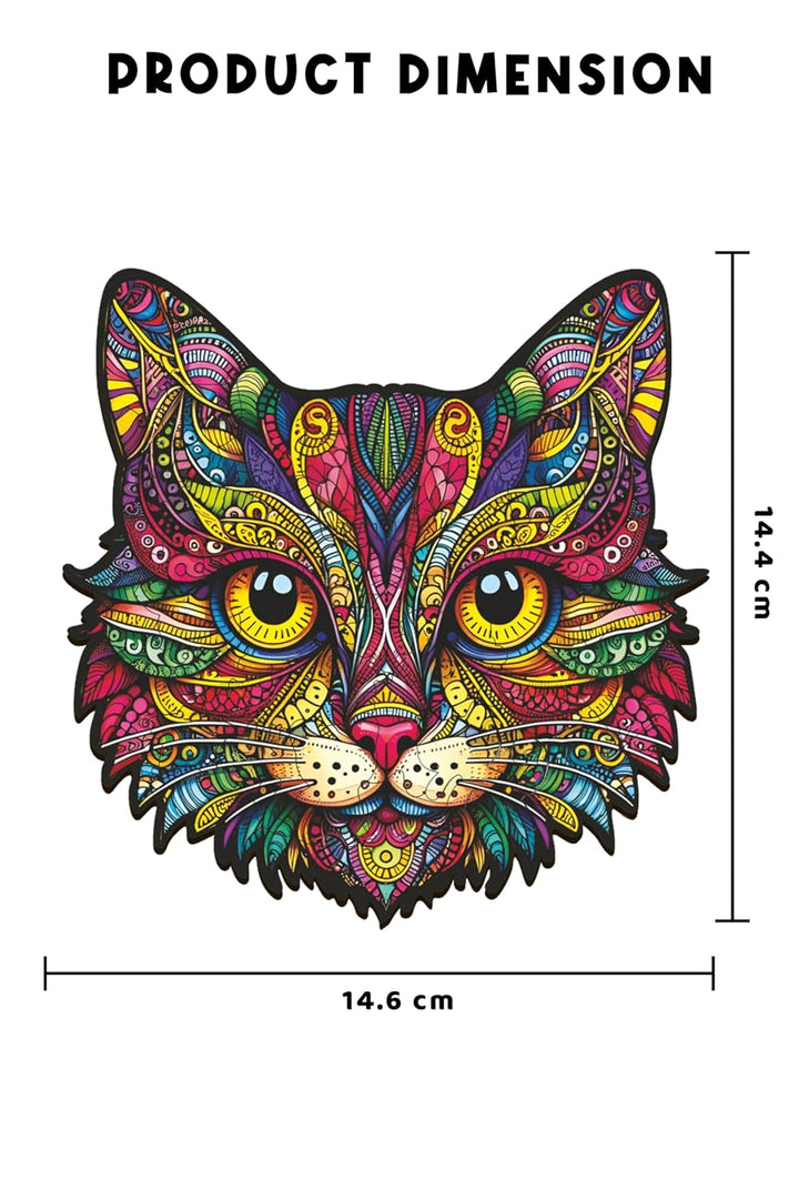 Webby Cat Jigsaw Puzzle | Majestic Colorful Animal toy (25 pieces)