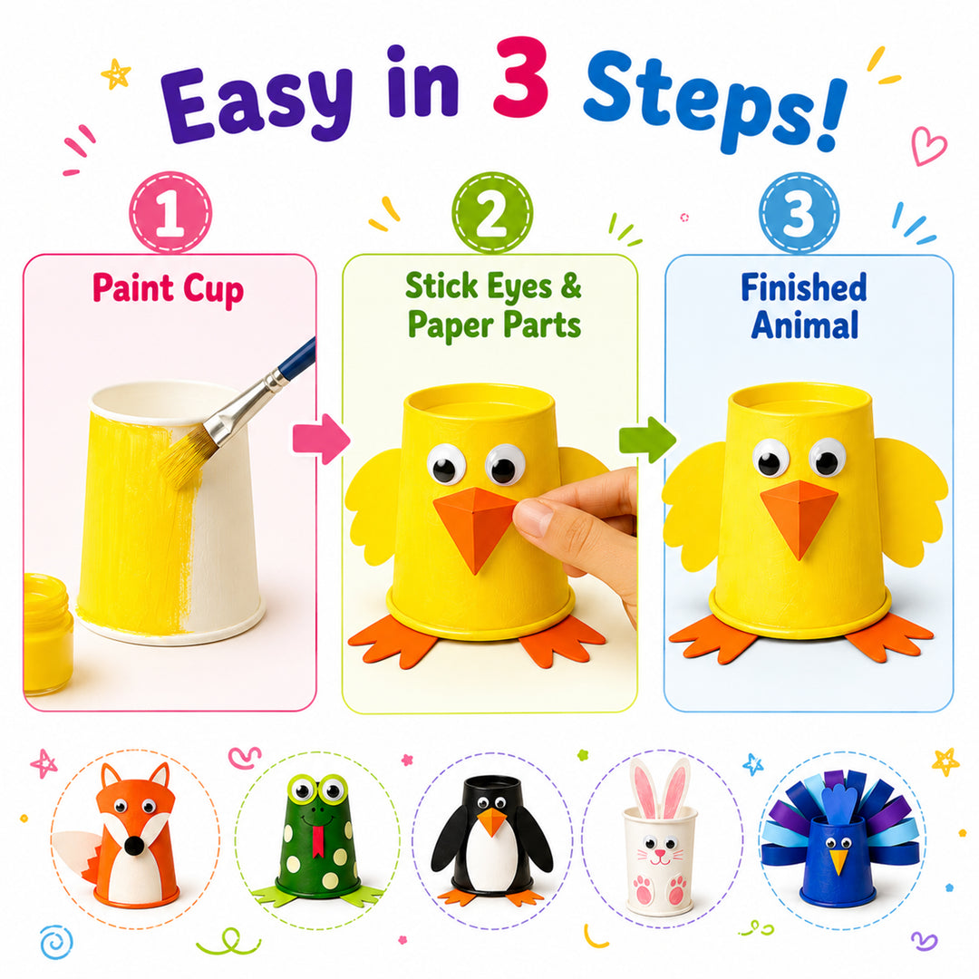 Webby DIY Art and Craft Paper Cup Making and Painting