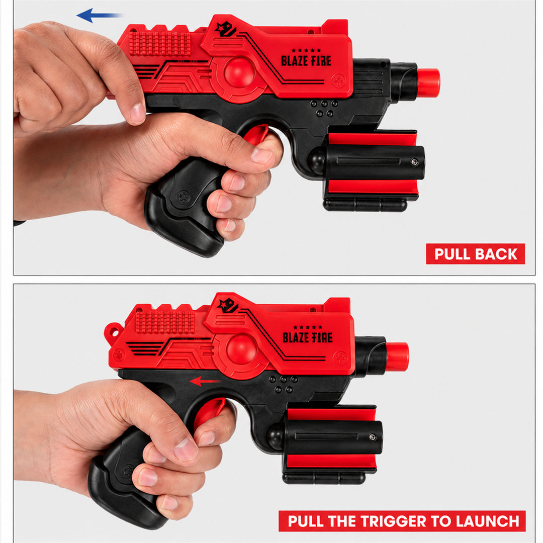 Webby Blaze Fire Foam Dart Blaster Toy Gun for Kids | Rapid Fire, Rotating Drum, Ergo-Trigger, Age 6+ Years, Indoor & Outdoor Fun Visit the Webby Store