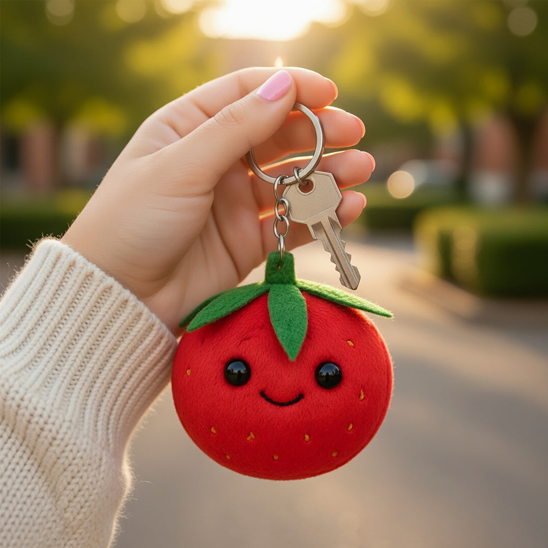 Webby Plush Strawberry Soft Toy with Keychain for Boys Girls and Adults - 1 Piece