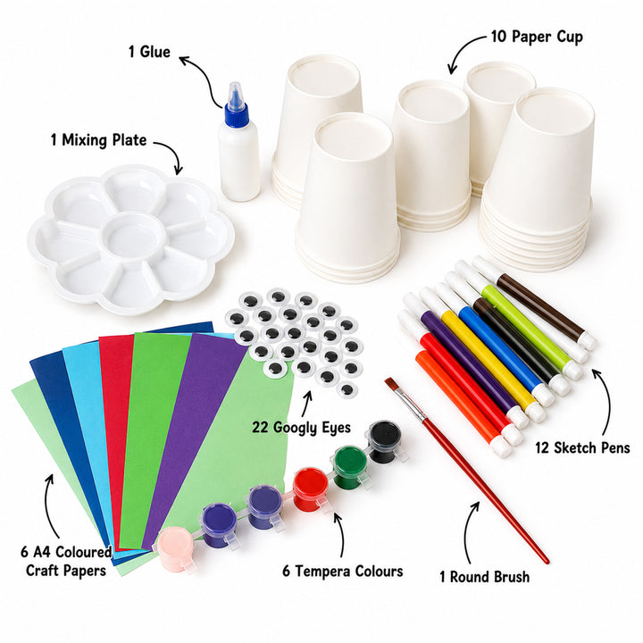 Webby DIY Art and Craft Paper Cup Making and Painting