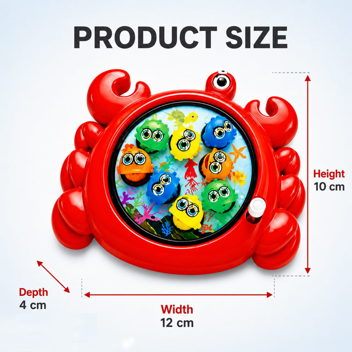 Webby Manual Rotating Magnetic Crab Fishing Game for Kids | Magnetic Fishing Rod, Rotating Fish Board