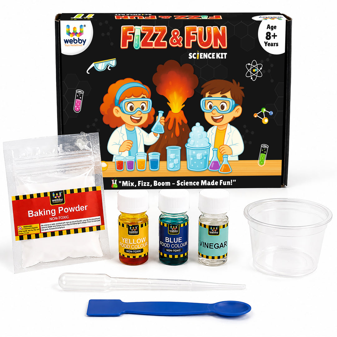 Webby DIY Fizz and Fun Chemistry Kit for Kids | My First Science Experiment Kit | Birthday Gift | Educational Learning Toy for 8+ Years Boys and Girls