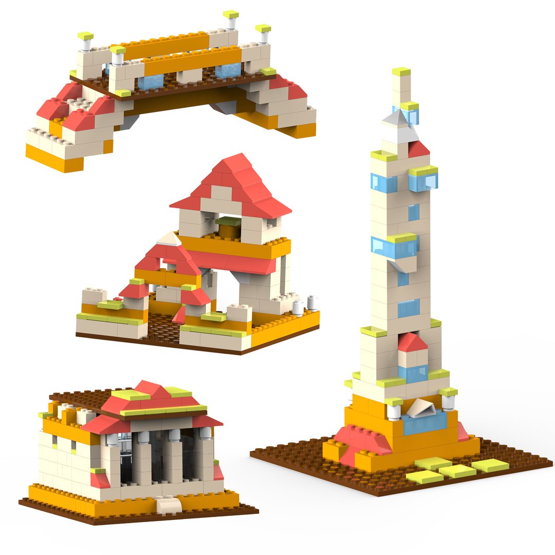 Webby 4 in 1 Young Designer ABS Blocks Kit, 161 Pcs