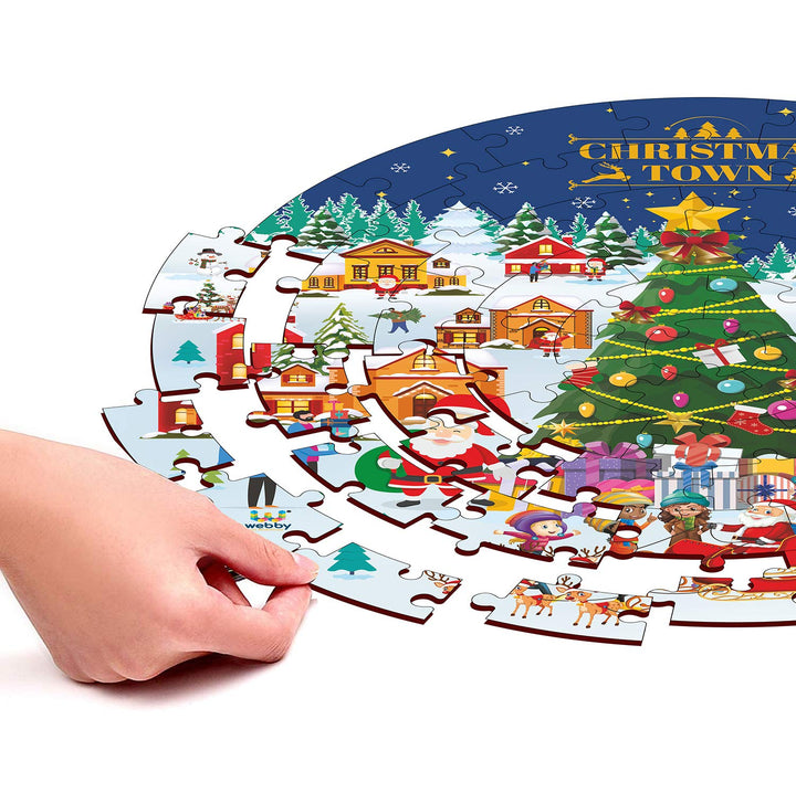 Webby Wooden Jigsaw Puzzles for Kids, 60 Pcs