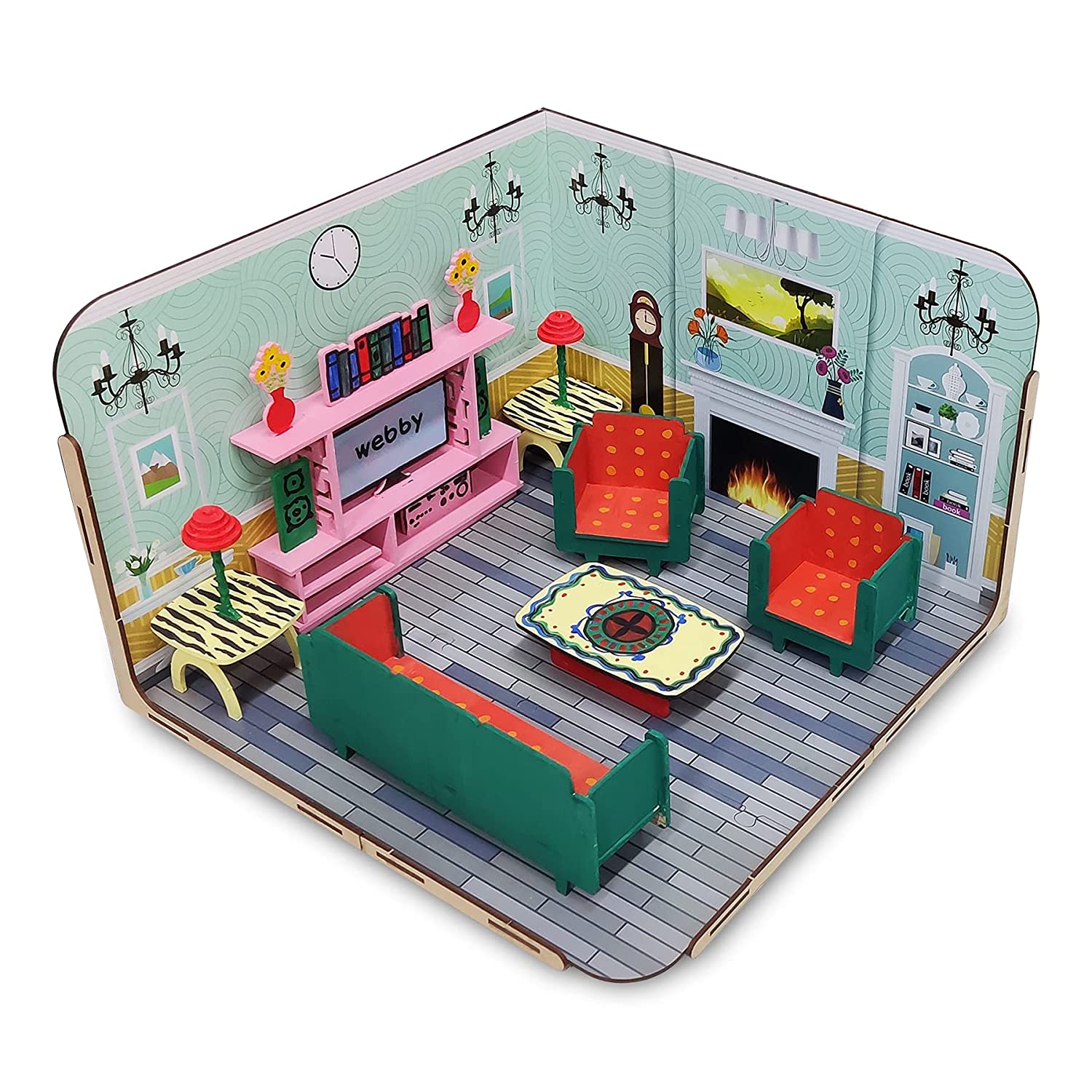 Wooden doll sales houses already assembled
