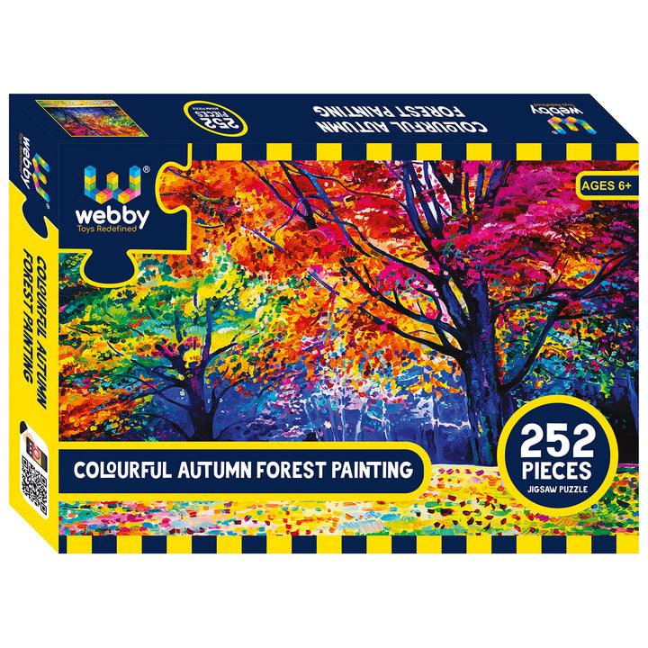 Webby Colourful Autumn Forest Painting Jigsaw Puzzle, 252 pieces