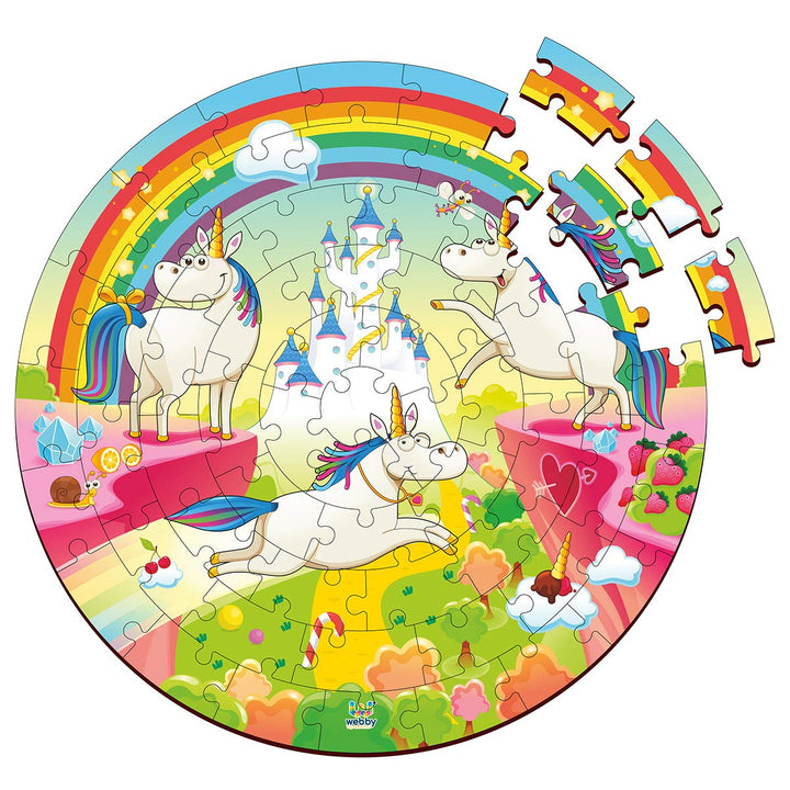 Webby Wooden Jigsaw Puzzles for Kids, 60 Pcs