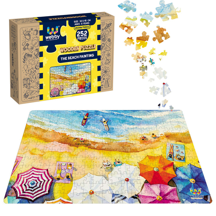 Webby The Beach Painting Jigsaw Puzzle, 252 pieces