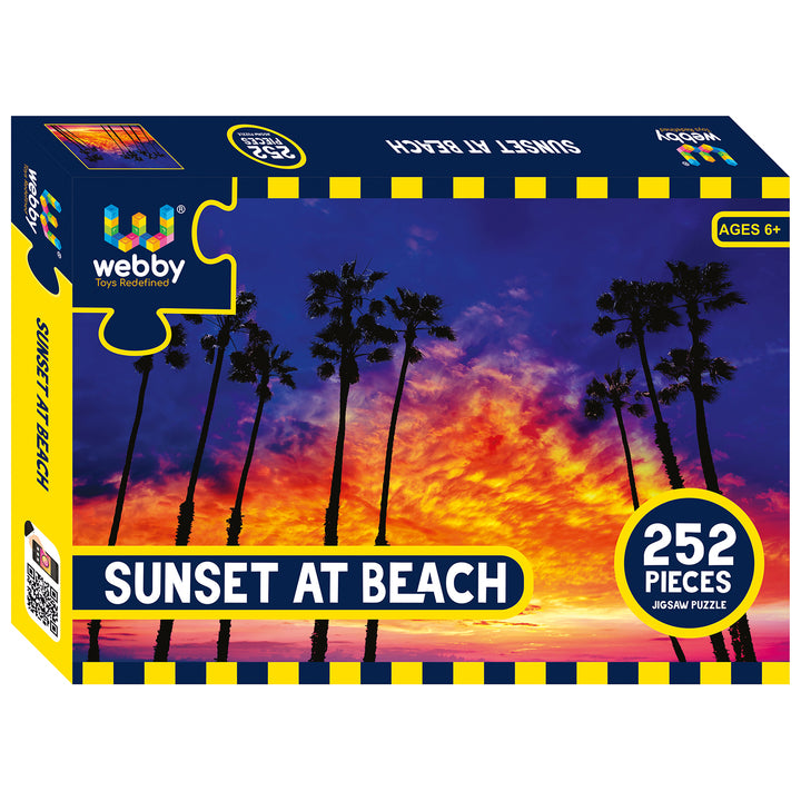 Webby Sunset at Beach Jigsaw Puzzle, 252 pieces