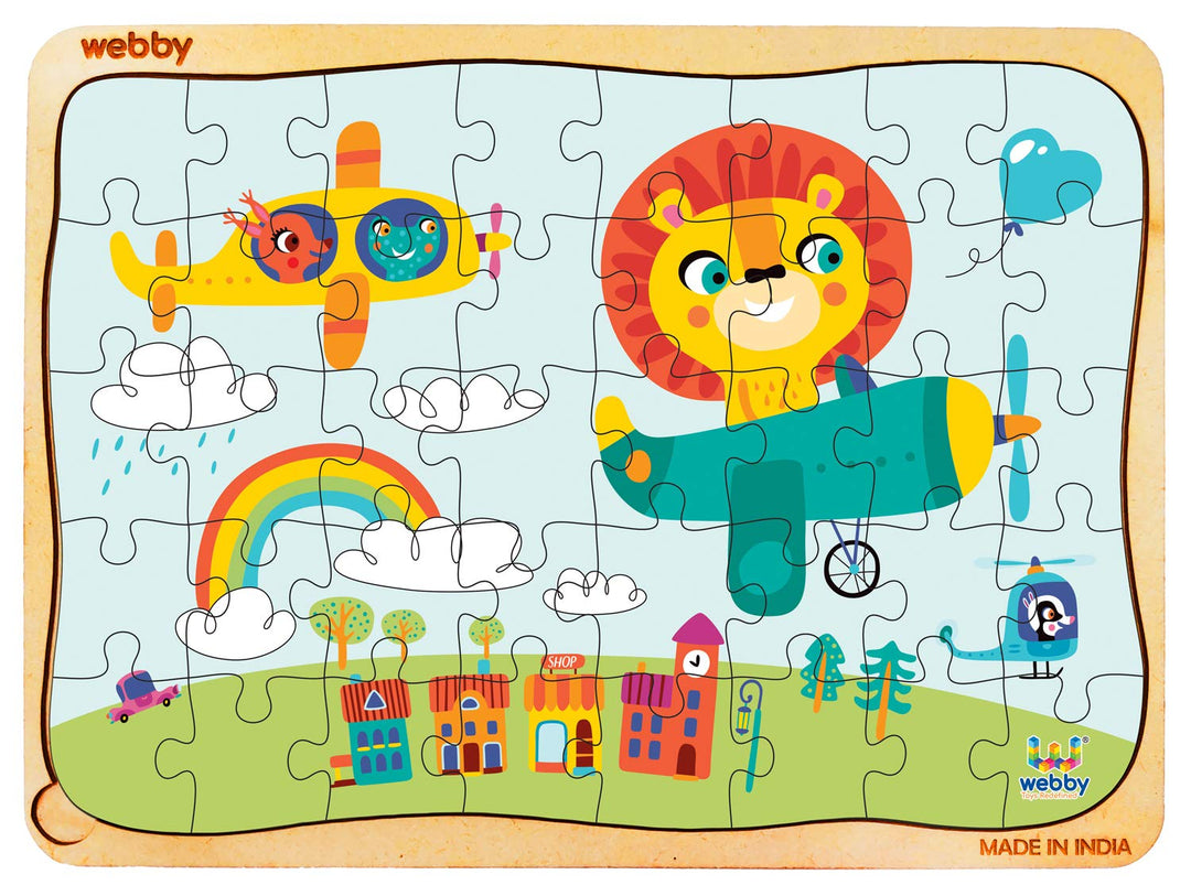 Webby Kiddy Flight Wooden Floor Puzzle, 40 Pcs