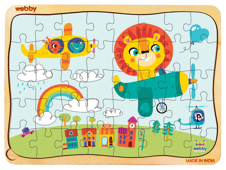 Webby Kiddy Flight Wooden Floor Puzzle, 40 Pcs