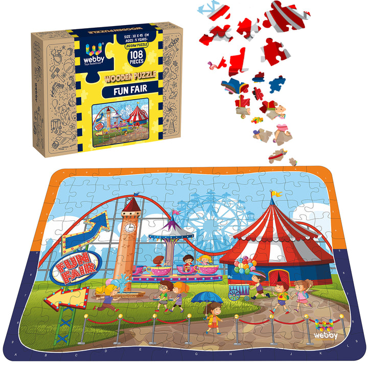 Webby Fun Fair Jigsaw Puzzle, 108 Pieces