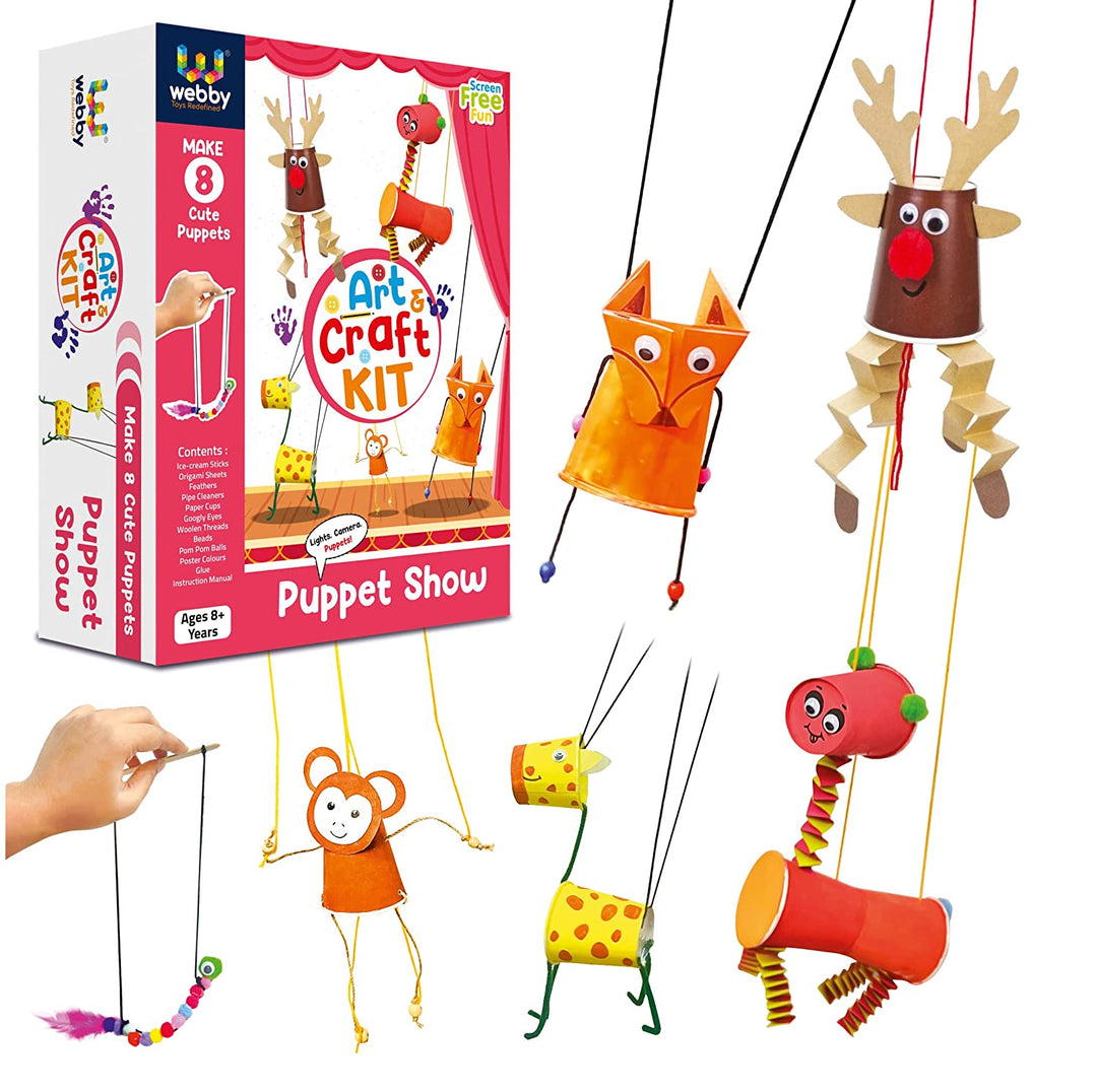 Webby DIY Art and Craft Puppet Show Activity Kit