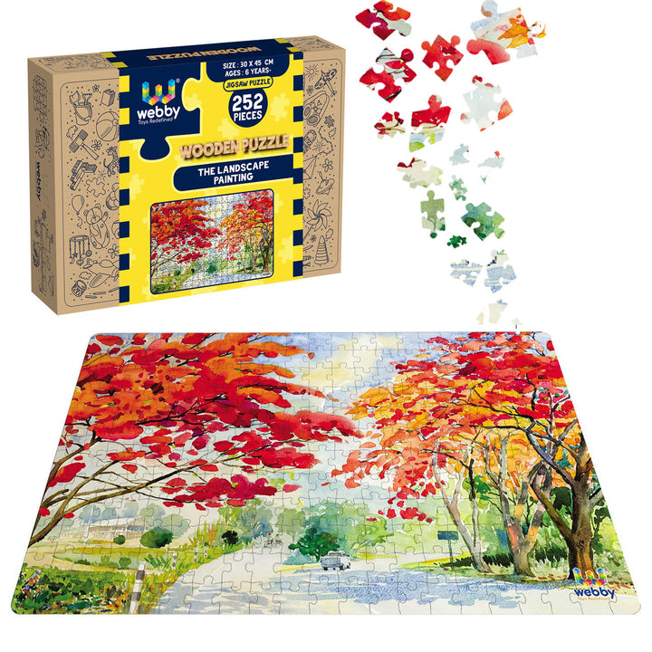 Webby The Landscape Painting Wooden Jigsaw Puzzle, 252 pieces