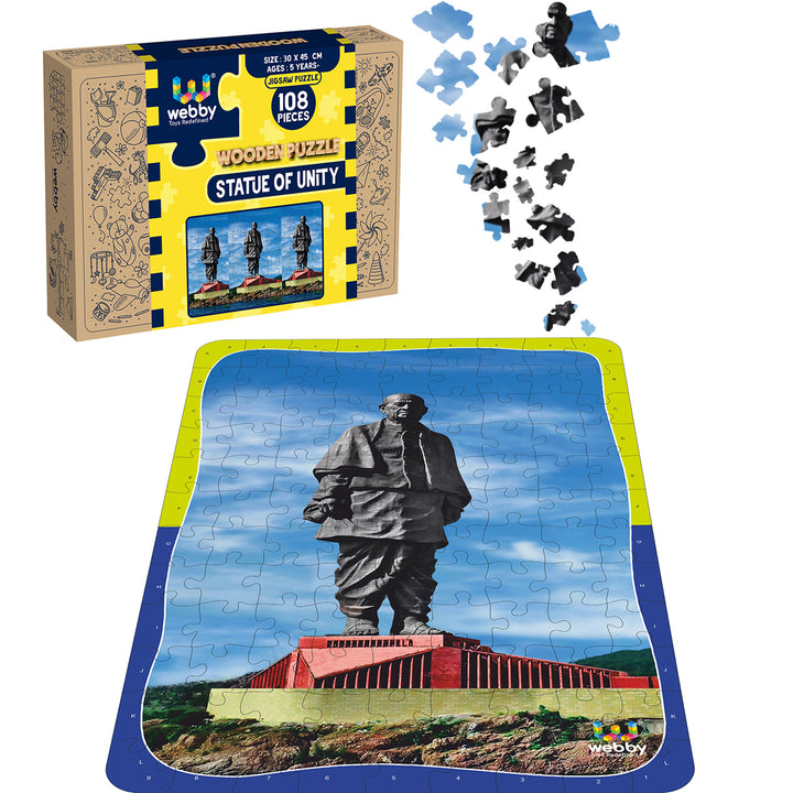 Webby Statue of Unity Jigsaw Puzzle, 108 Pieces- Multicolour
