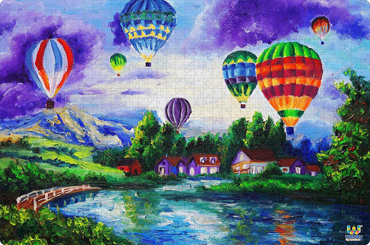 Webby Hot Air Balloons Wooden Jigsaw Puzzle, 1000 Pieces