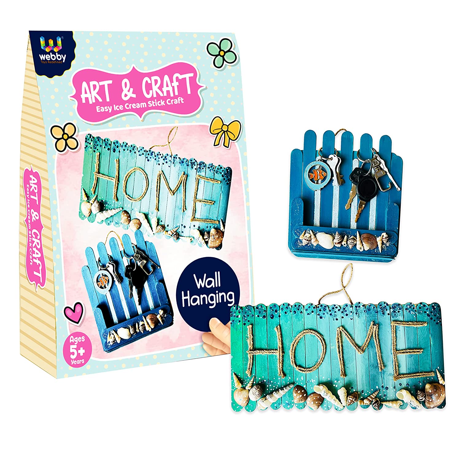 Webby DIY Art and Craft Wall Hanging Build and Paint Activity Kit