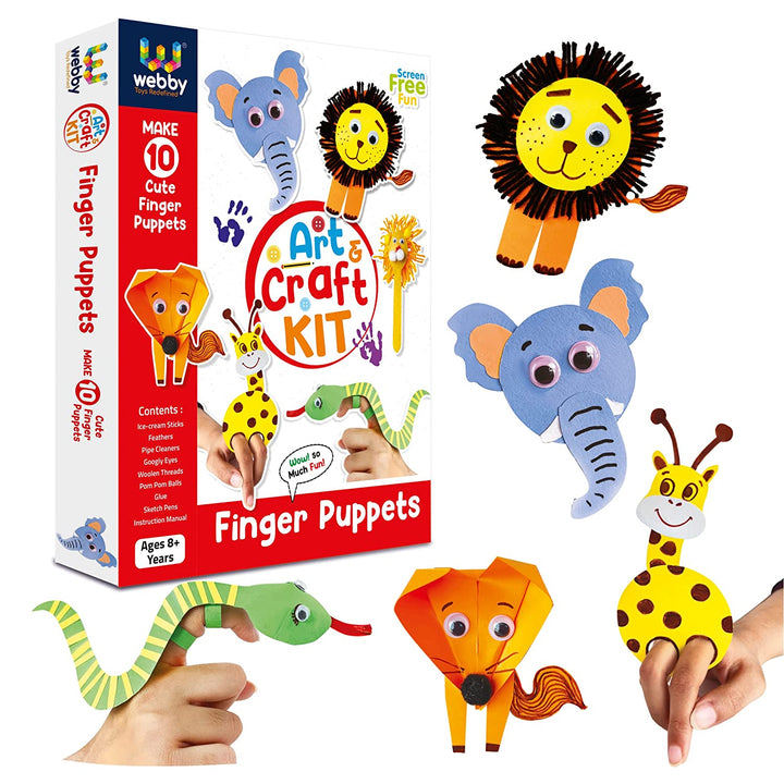 Webby DIY Art and Craft Finger Puppet Activity Kit