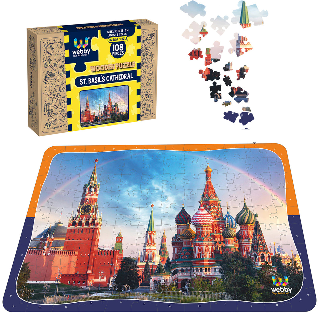 Webby St. Basil's Cathedral Wooden Jigsaw Puzzle, 108 Pieces