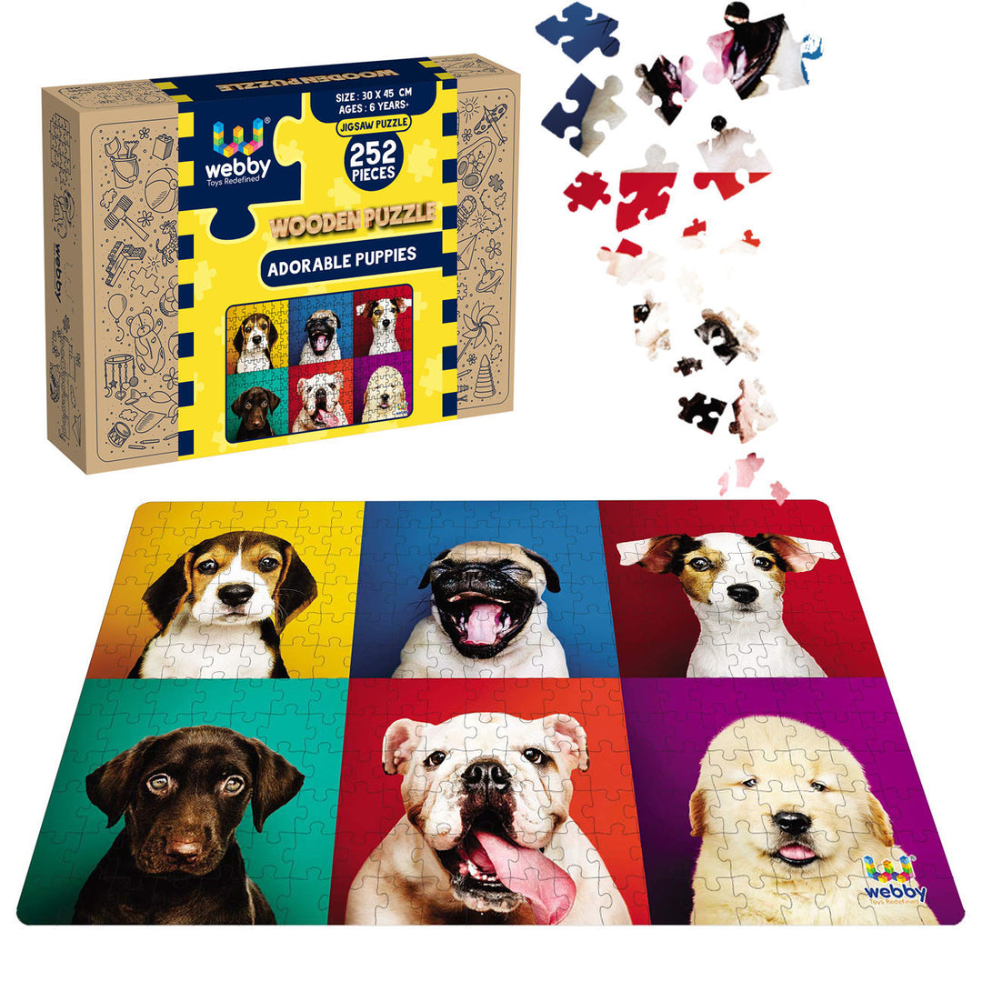 Webby Adorable Puppies Jigsaw Puzzle, 252 pieces