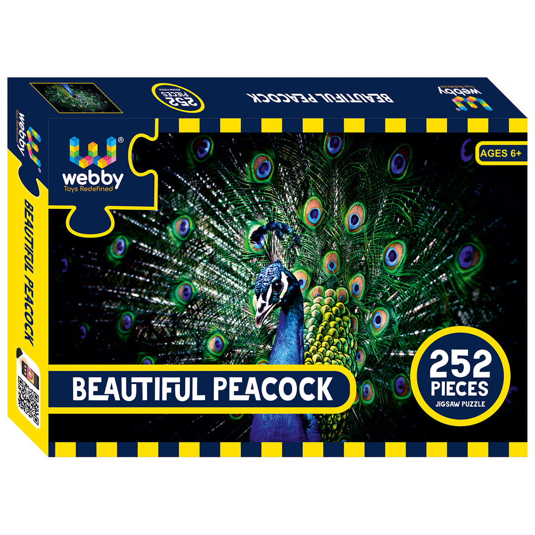 Webby Beautiful Peacock Jigsaw Puzzle, 252 pieces