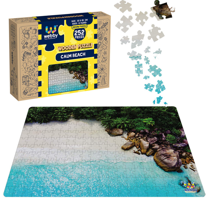 Webby Calm Beach Wooden Jigsaw Puzzle, 252 pieces