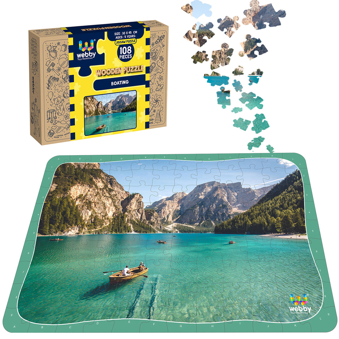 Webby Boating Wooden Jigsaw Puzzle, 108 Pieces