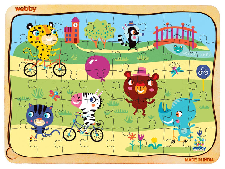 Webby Kiddy Park Wooden Floor Puzzle, 40 Pcs