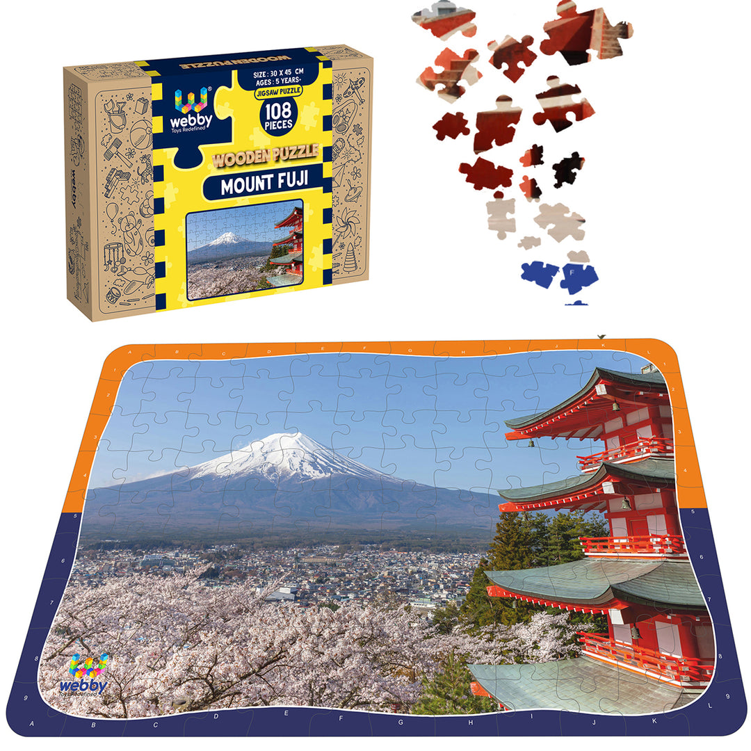 Webby Mount Fuji Wooden Jigsaw Puzzle, 108 Pieces